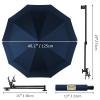 UPF 50+ Beach Umbrella with Adjustable Universal Clamp view 3