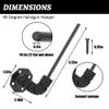 90 Degree Handgun Hanger, Pistol Accessories Concealed Storage Display Rack Solid Steel Gun Holder Universal Handgun Organizer for Safe Cabinetm, Works for Handguns .22 Cal and Larger (1 Pack) view 2