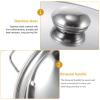 Stainless Steel Dry Pot with Lid Double Handle Kitchen Cookware view 4