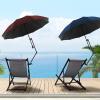 UPF 50+ Beach Umbrella with Adjustable Universal Clamp view 2