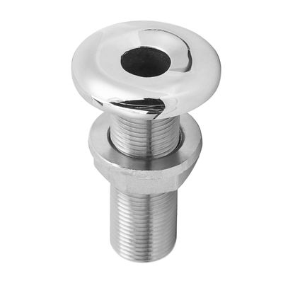 ECYC 0.64x2.28 inch 316 Stainless Steel Straight Thru-Hull Fitting, Boat Water Outlet Hose Fitting for Boats Yachts Marine