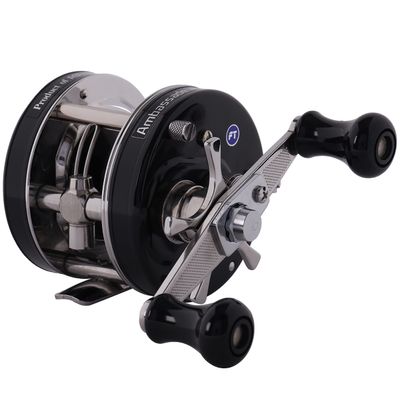 AbuGarcia Ambassadeur 4601CA Factory Tune Black Left Hand Clutch Type Double Handle Bass Ragyo Catfish Topwater Round Reel