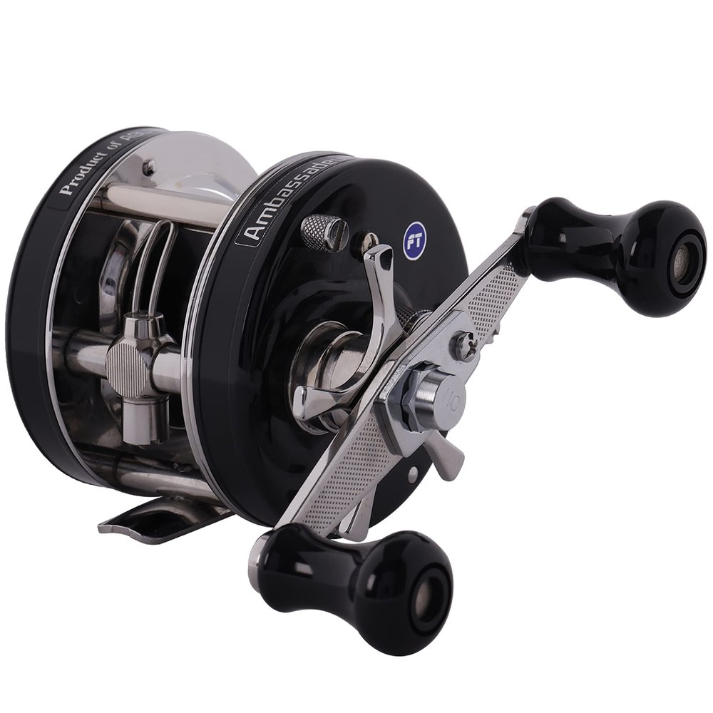 AbuGarcia Ambassadeur 4601CA Factory Tune Black Left Hand Clutch Type Double Handle Bass Ragyo Catfish Topwater Round Reel