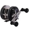 AbuGarcia Ambassadeur 4601CA Factory Tune Black Left Hand Clutch Type Double Handle Bass Ragyo Catfish Topwater Round Reel view 1