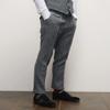 Aesido Mens Pants Herringbone Vintage Dress Pant Hemmed Pleated Suit Pants(Brown,42W x 32L) view 3