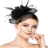 1920s 50s Vintage Fascinators Hat for Women Tea Party Halloween Headband Flower Bridal Shower Weddings Themed Events view 2