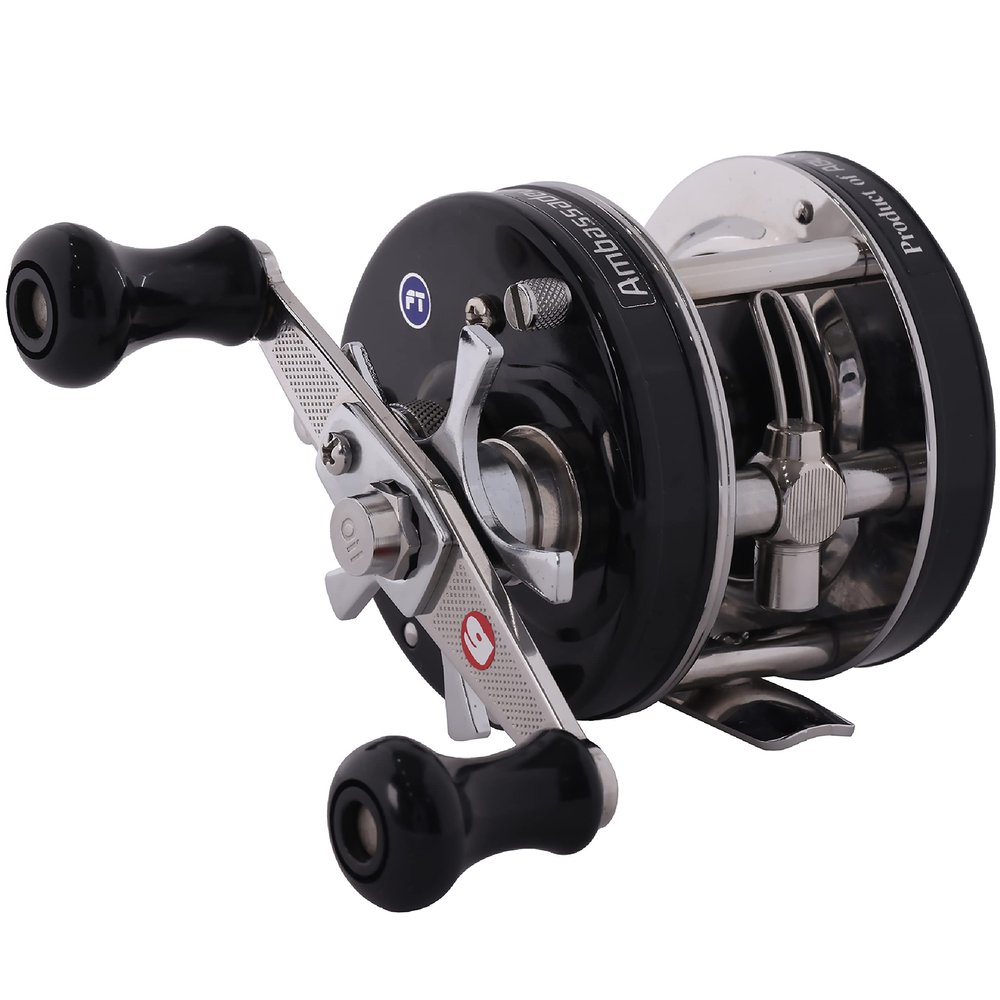 AbuGarcia Ambassadeur 4600CA Factory Tune Black Right Wound Clutch Type Double Handle Bass Rigging Catfish Topwater Round Reel
