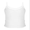 Fldy Kids Girls Adjustable Spaghetti Shoulder Straps Sparkly Sequined Tank Top for Dancing Stage Performance White 14 Years view 2