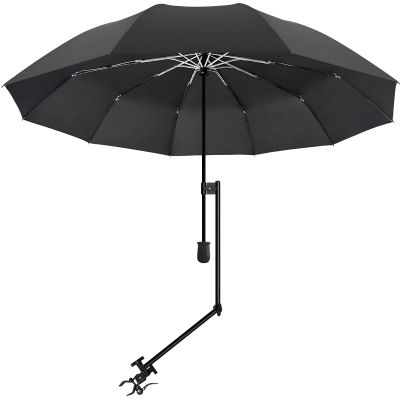 XLINGZA UPF 50+ Beach Umbrella with Adjustable Universal Clamp