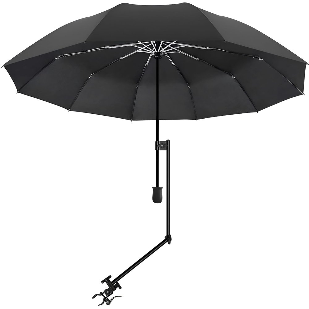 XLINGZA UPF 50+ Beach Umbrella with Adjustable Universal Clamp