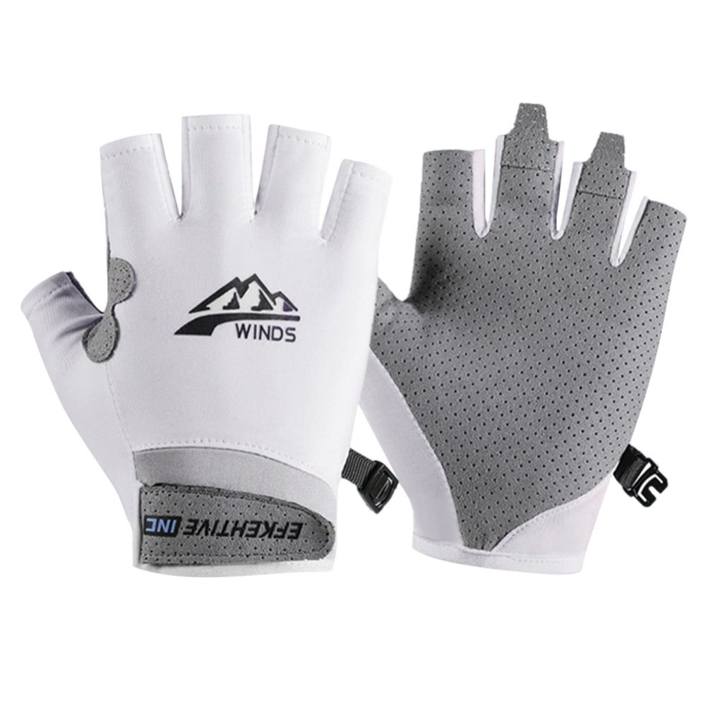 Hotfiary Fishing Gloves Sun Protection Fingerless Glove UV Protection Gloves UPF 50+ SPF for Men Women Kayaking Rowing Driving Hiking Sailing