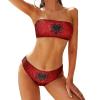 TAIZIYEAH Albanian Flag Women's String Bikini Swimsuit Swimwear Bikini 2 Piece Sets Bathing Suit Swimsuits Set Beach M view 1