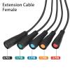 baluoqi Extension Cable 2Pin/3Pin/4Pin/5Pin/6Pin Waterproof Plug with A Single Connector DIY Ebike Line for Electric Bicycle Light/Throttle/Ebrake/Display Ebike Parts (2Pin Female) view 4