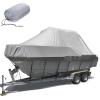 Sunshade Boat Cover,420d Waterproof Center Console Boat Cover Dust and Tear Resistance Runabout Boat Cover,Suitable for All-Weather Outdoor Protection,Grey,17~19ft view 2