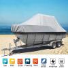 Sunshade Boat Cover,420d Waterproof Center Console Boat Cover Dust and Tear Resistance Runabout Boat Cover,Suitable for All-Weather Outdoor Protection,Grey,17~19ft view 3