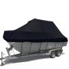 14-16ft V-Shaped Boat Cover,Waterproof and Breathable Trailer Boat Cover 420d Marine Grade Oxford Cloth Ski Boat Cover,Suitable for Outdoor Protection,Black,14~16ft view 1