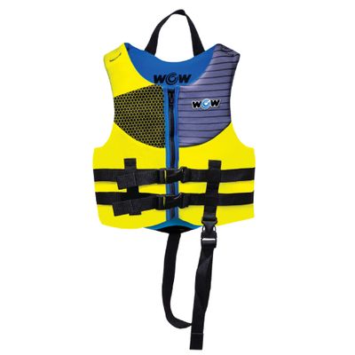 Wow Sports Yellow Child Size Life Jacket, US Coast Guard Approved Life Vest for Fishing, Kyaking, & Boating PFD