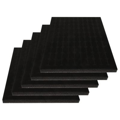 Jewelry Display Tray Inserts 5 Pack Black Velvet Ring Insert Display Trays, Jewelry Display Pad Tray Jewelry Display Insert Foam Pads for Jewelry Showcase, Storage Displays (11 x 7 In)