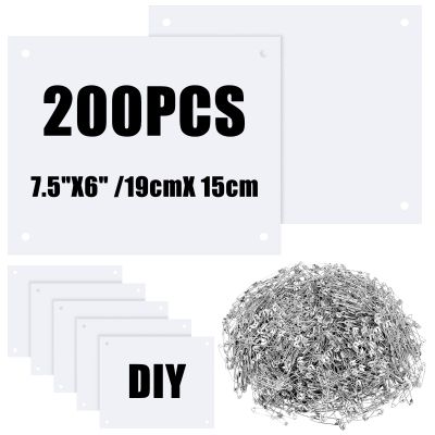 Lyrow 200 Pcs Blank Running Bib Number with Safety Pin for Marathon Sport