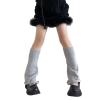 Mluvpxey Candy Color Knee Sleeve Jk Lolita Flare Medium Socks Warm Leg Socks Female Autumn and Winter (Color : Grey, Size : One Size) view 1
