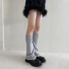Mluvpxey Candy Color Knee Sleeve Jk Lolita Flare Medium Socks Warm Leg Socks Female Autumn and Winter (Color : Grey, Size : One Size) view 2