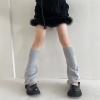 Mluvpxey Candy Color Knee Sleeve Jk Lolita Flare Medium Socks Warm Leg Socks Female Autumn and Winter (Color : Grey, Size : One Size) view 3