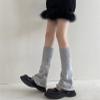 Mluvpxey Candy Color Knee Sleeve Jk Lolita Flare Medium Socks Warm Leg Socks Female Autumn and Winter (Color : Grey, Size : One Size) view 4