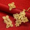 Ethiopian Necklace Earrings Ring African Bridal Jewellery Sets Habesha Eritrea Wedding Coin Jewelry view 3