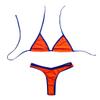 SACFOF Women Sexy Brazilian Bikini Set Two Piece Spaghetti Strap Top Thong Swimsuit Bathing Suit Thong Swimwear Orange view 3
