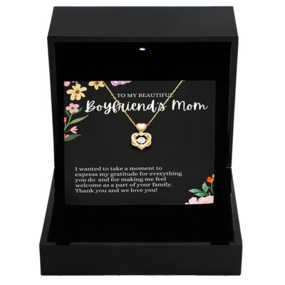 Heart Knot Gold Necklace Luxury Box Last Minute Gift, Boyfriend Mom Gifts, Boyfriend Mom, Boyfriend Mom Gifts for Birthday, Gifts for Her, Gifts for