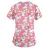 Scrub Tops Women Summer T Shirt Womens Short Sleeve V-Neck Tops Working Uniform Blouse view 2