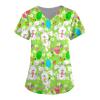 Scrub Tops Women Summer T Shirt Womens Short Sleeve V-Neck Tops Working Uniform Blouse view 1