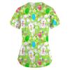 Scrub Tops Women Summer T Shirt Womens Short Sleeve V-Neck Tops Working Uniform Blouse view 2