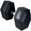 French Fitness Rubber Coated Hex Dumbbell 125 lbs - Single (New) view 1