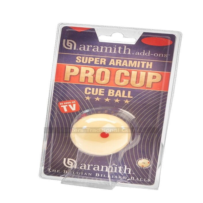 Aramith 2 and 1/4 inch (57.0mm) Pro Cup Cue Ball