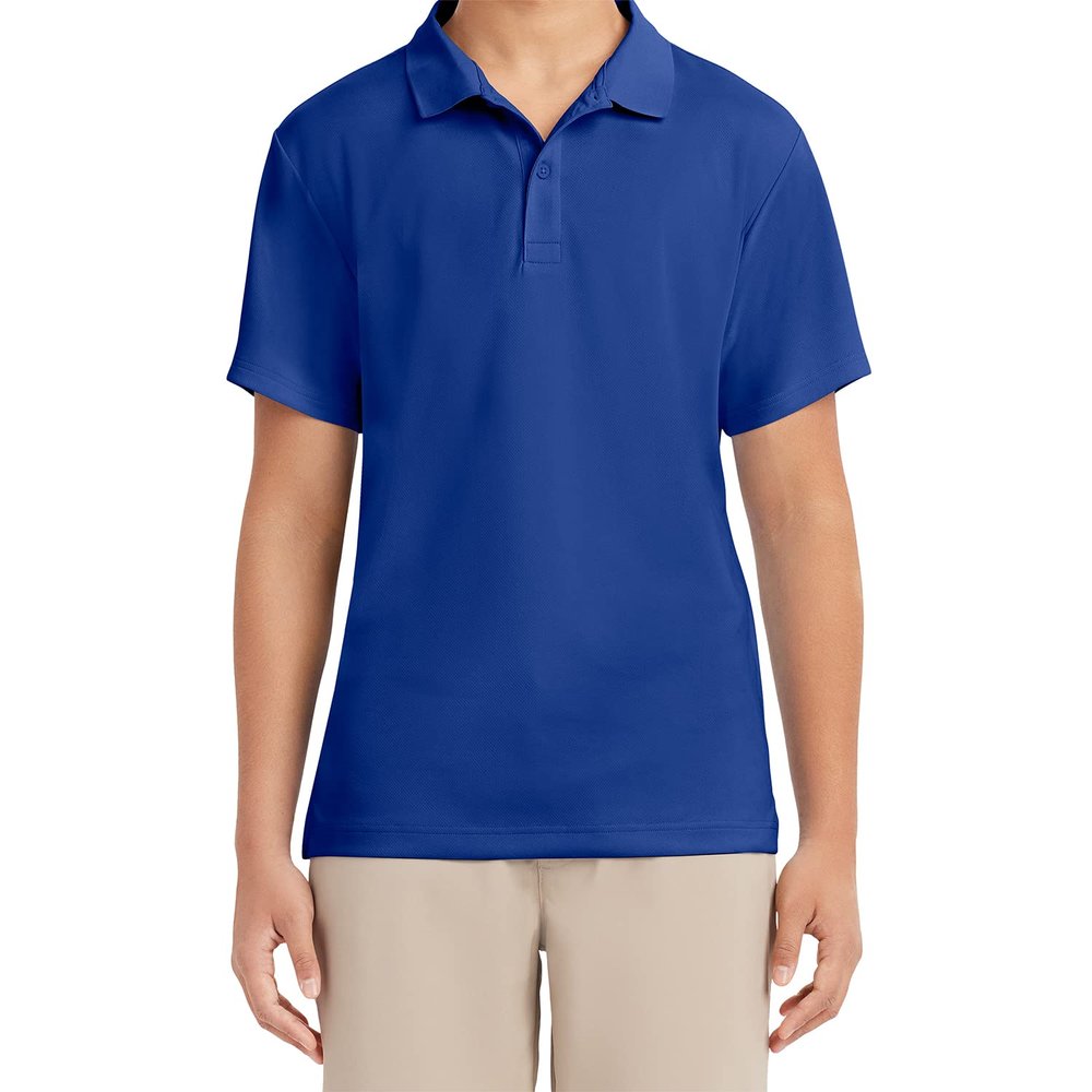 Izod Mens Short Sleeve Performance Polo Shirt, Royal Blue-430, 40-41 US