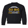 superhotapparel Go Big Or Go MaHOMEs Kansas City 15 Quarterback Youth Crewneck Sweatshirt (Black, Youth Small) view 1