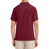 Izod Mens Short Sleeve Performance Polo Shirt, Burgundy-601, 36-37 US view 2
