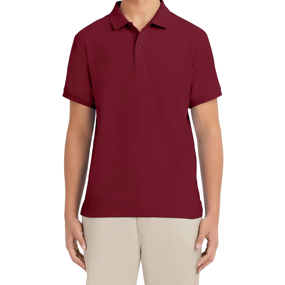 Izod Mens Short Sleeve Pique Polo Shirt, Burgundy-601, 34-35 US