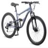 Mongoose Status Mountain Bike, 26 Inch Bike for Men and Women, 21 Speed, Aluminum Suspension Frame, Steel Rear Triangle, Suspension Fork, Knobby Mountain Tires, Mechanical Disc Brakes, Adult Bicycle view 1