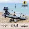 Suspenz Fishing Kayak Beach Sand Cart Trolley | Heavy Duty Canoe Carrier Trailer with Adjustable Bi-Directional Bunker Bars and Balloon Wheels | Catch-All Universal Beach Cart (22-9910) view 3