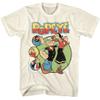 American Classics Mens Popeye Olive OYL Bluto Wimpy Short Sleeve Cartoon Vintage Style Graphic T-Shirt - Large - Natural view 1