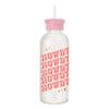 Studio Oh! New Glass Water Bottle with Straw 25oz, Reusable Cute Glass Bottle Eco Friendly, Shatter-Resistant, Aesthetic Waterbottle with Silicone Coating, Howdy Partner Design view 1