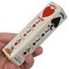 Euchre Suited Trump Club - Combined Trump Indicator/Marker That Also Shows Ranking of Highest Cards in Order - Made in USA (Distressed White) view 1