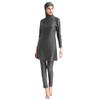 Burkini Swimsuits for Women Modest Swimsuits Muslim Swimsuits Full Body Swimwear Long Sleeve Rash Guard Swimming Tops Pants Islamic Hijab 3PCS Sun Protection Surfing Suit Swimming Costume Gray L view 4