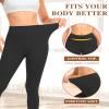 DOCUMO 2 Pack Black Nude Tights for Women 80 Denier Opaque Tights Soft Solid Color High Waist Stretchy Pantyhose (Stirrup Black+Nude, Small) view 3