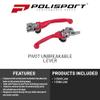 Polisport Pivot Unbreakable Levers Kit, Fits Honda CRF 250R/250RX/250X/450R/450RX/450X (20072024) Motocross (MX/Enduro) Brake/Clutch Levers, Durable Composite, OEM Shape, Easy Install, Red view 2