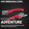 Polisport Pivot Unbreakable Levers Kit, Fits Honda CRF 250R/250RX/250X/450R/450RX/450X (20072024) Motocross (MX/Enduro) Brake/Clutch Levers, Durable Composite, OEM Shape, Easy Install, Red view 4