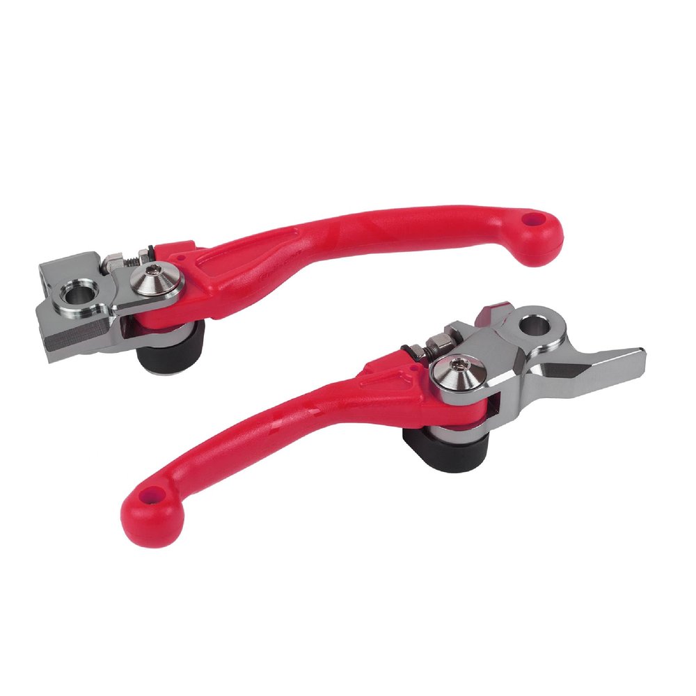 Polisport Pivot Unbreakable Levers Kit  Fits: Honda CRF 450R (20212025) Motocross (MX/Enduro) Brake/Clutch Levers, Durable Composite, OEM Shape, Easy Install, Red