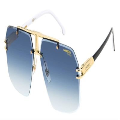 Carrera Men's 1054/S Sunglasses, Gold/Dark Blue Shaded, 63/12/145